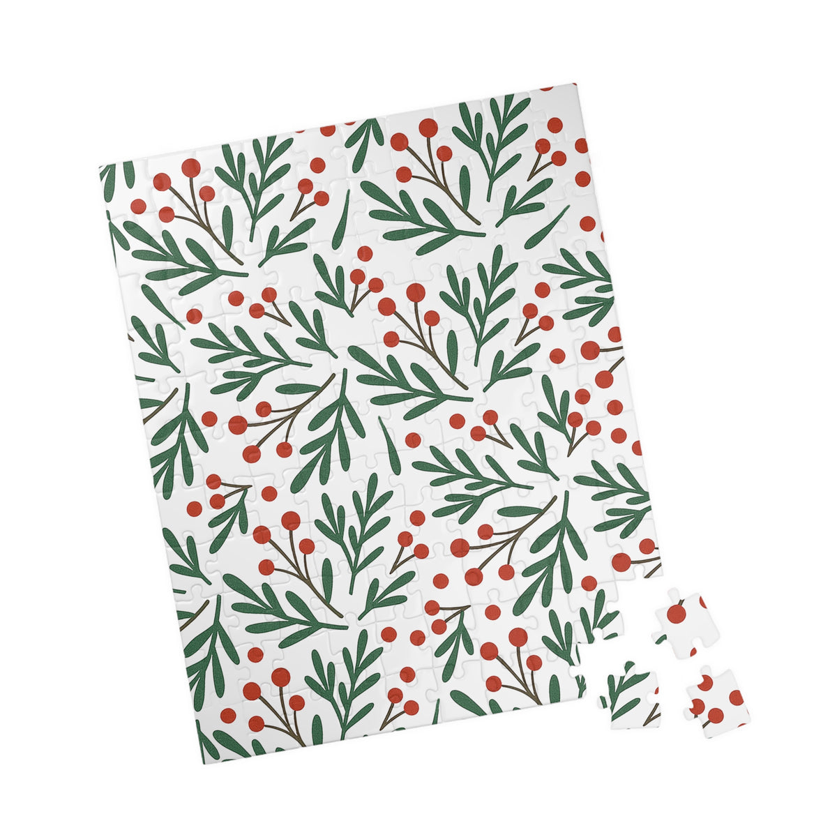 Holiday Berry Pattern Puzzle — Festive Botanical Jigsaw (110–1014 pcs)
