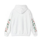 Christmas Tree Hoodie – "Joy to the World" Holiday Pullover with Festive Sleeve Berries