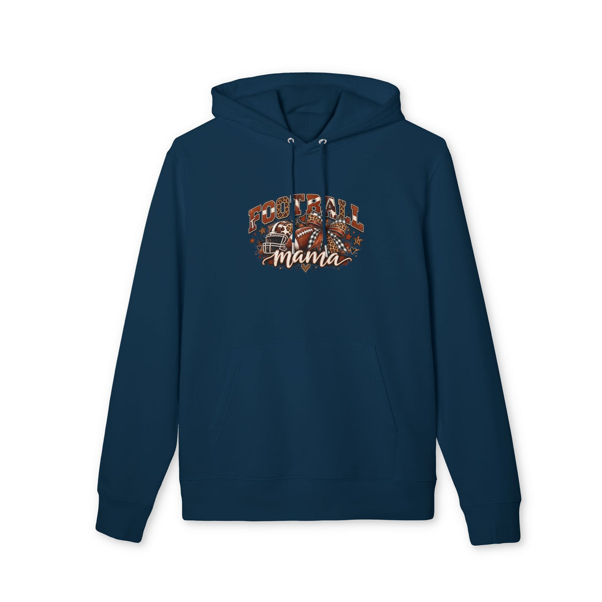 Football Mama Hoodie – Retro Grunge Mom Sweatshirt for Game Day