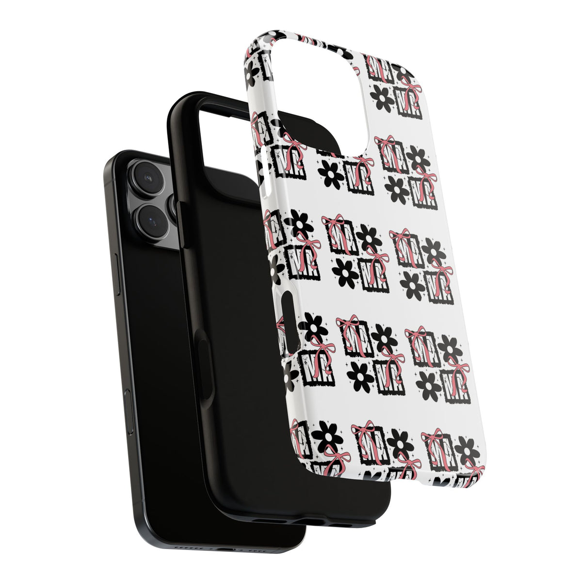 Patterned Tough Phone Case – Floral Gift Box Repeat Design