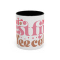 Retro Pink & Brown "Must First Coffee" Accent Coffee Mug (11/15oz)