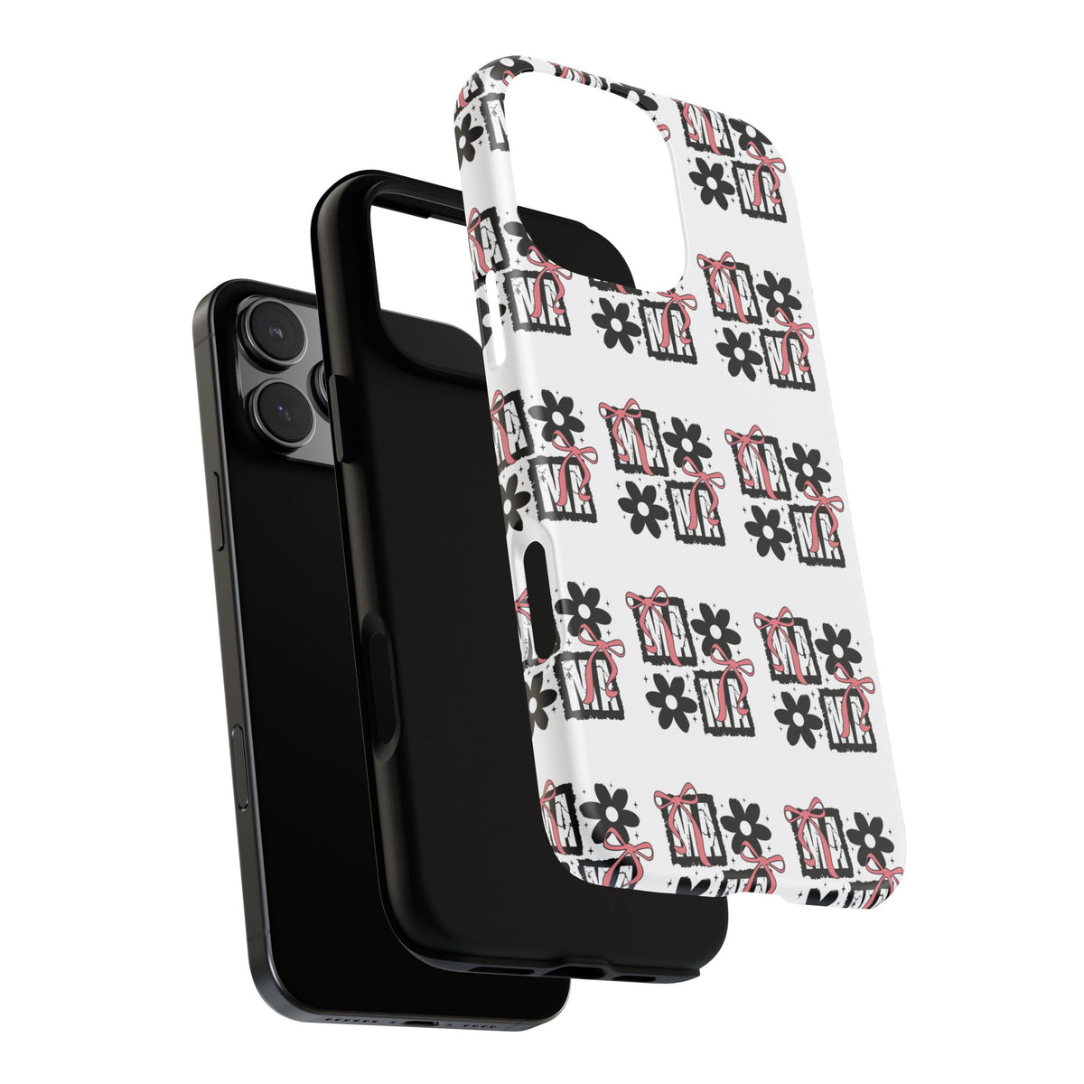 Patterned Tough Phone Case – Floral Gift Box Repeat Design