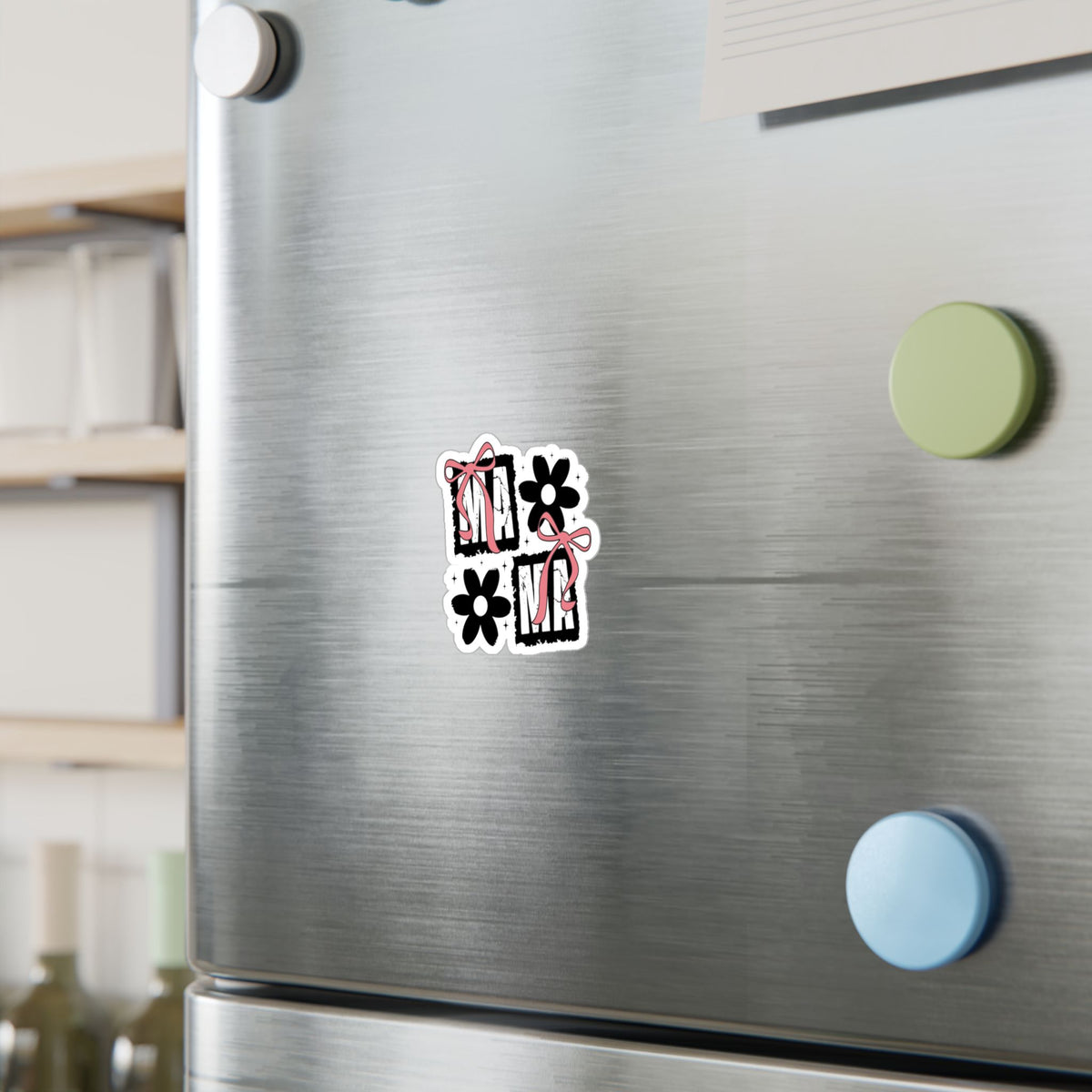 Mama, Floral Bow Vinyl Sticker