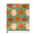 Pumpkin Pattern Wrapping Paper — Autumn Green Gift Wrap for Fall, Halloween & Thanksgiving