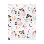 Ghostly Moon Wrapping Paper — Cute Halloween Gift Wrap with Pastel Ghosts & Lanterns