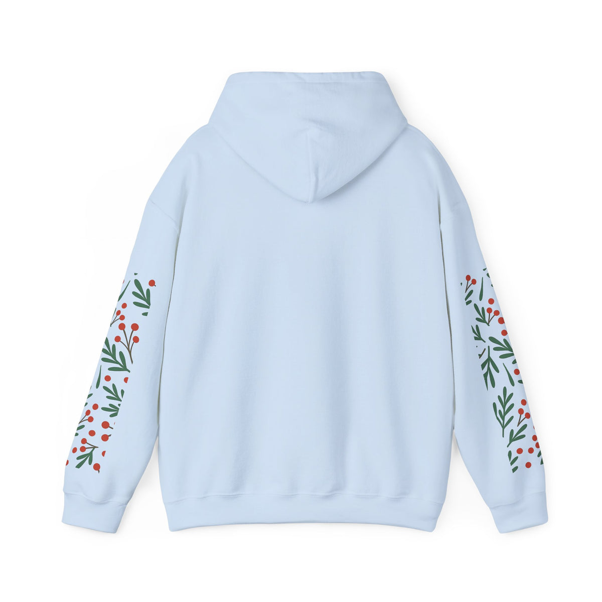 Christmas Tree Hoodie – "Joy to the World" Holiday Pullover with Festive Sleeve Berries