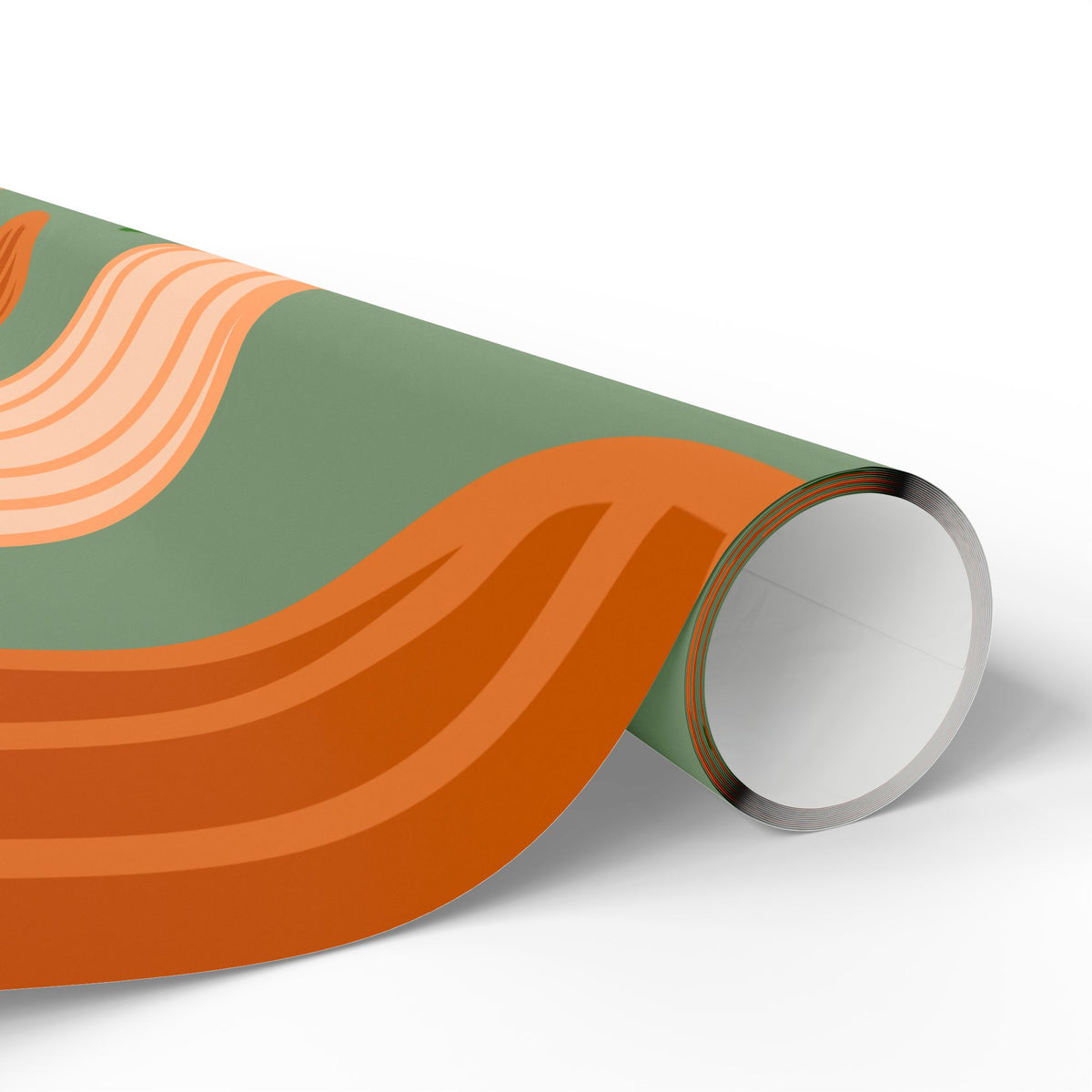 Pumpkin Pattern Wrapping Paper — Autumn Green Gift Wrap for Fall, Halloween & Thanksgiving