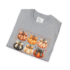Fall Plaid Pumpkins T-Shirt — Autumn Harvest Graphic Tee