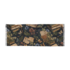Literary Garden Scarf — Vintage Books & Botanicals Printed Wrap
