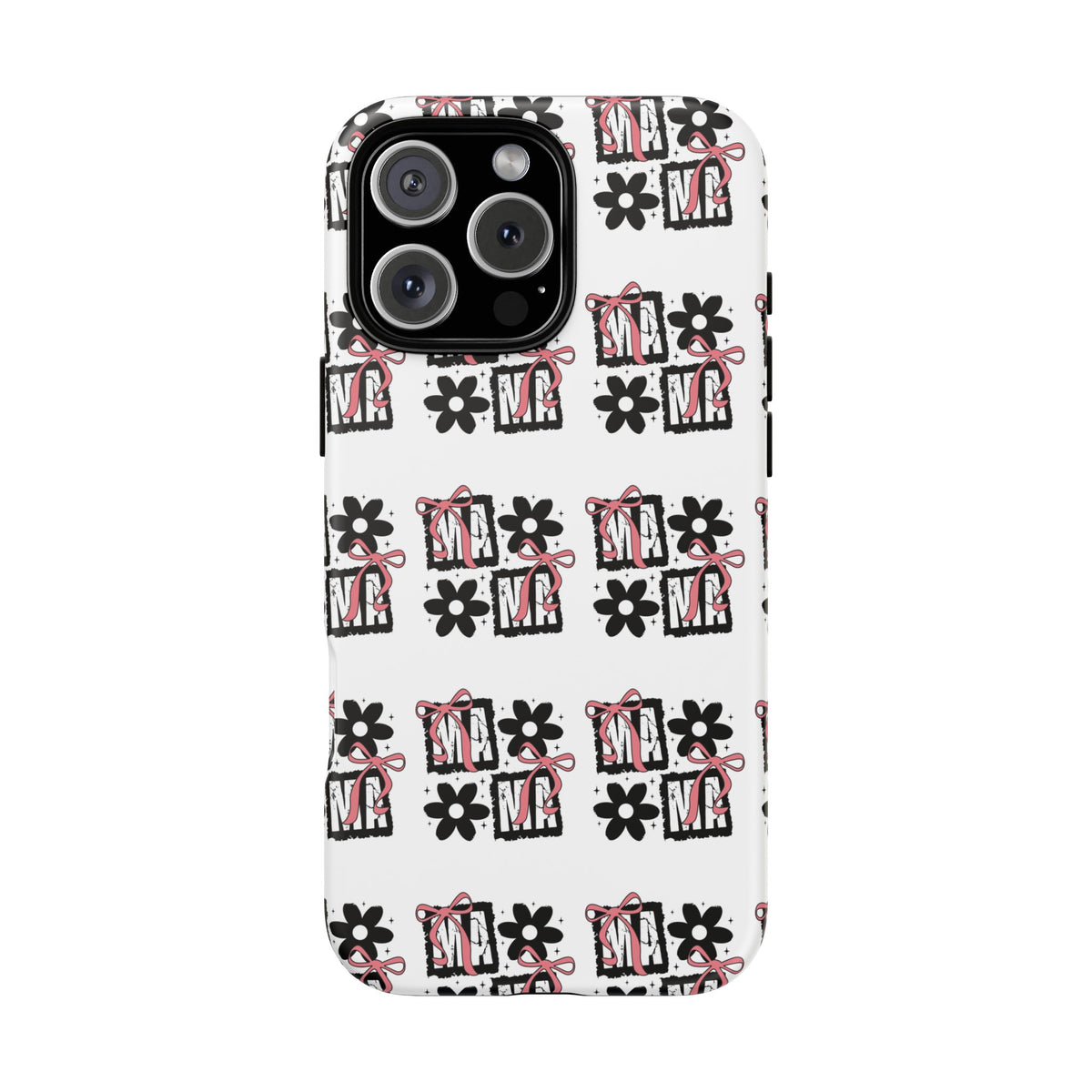 Patterned Tough Phone Case – Floral Gift Box Repeat Design