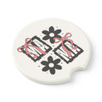 Soapstone Car Coaster — Retro Floral Gift Boxes Design