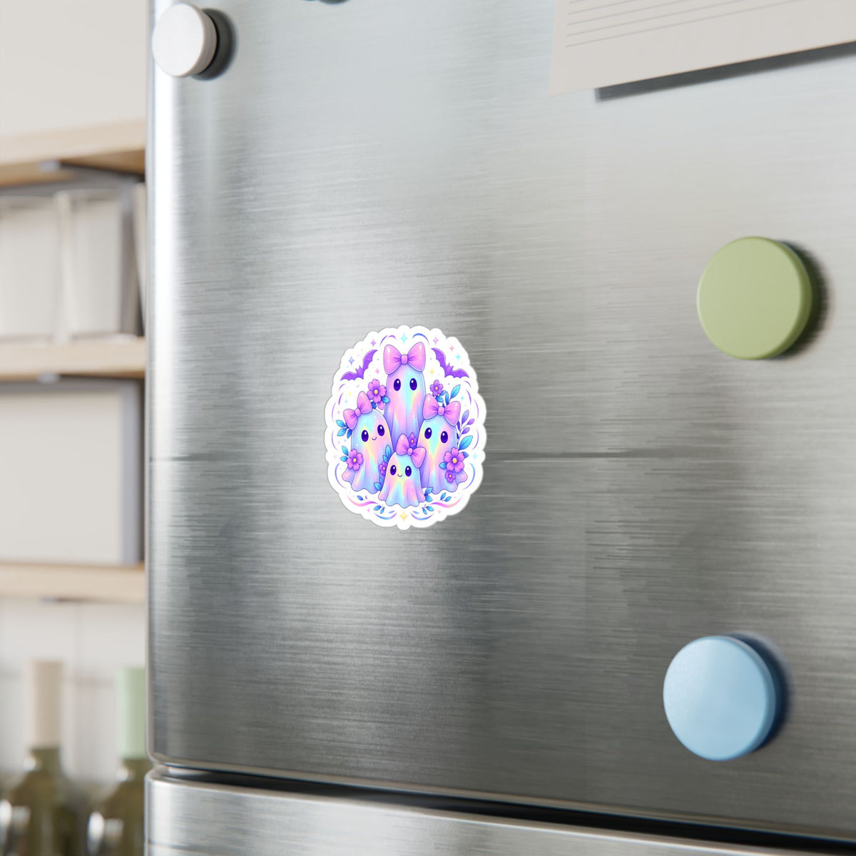 Cute Pastel Ghosts Kiss-Cut Vinyl Sticker