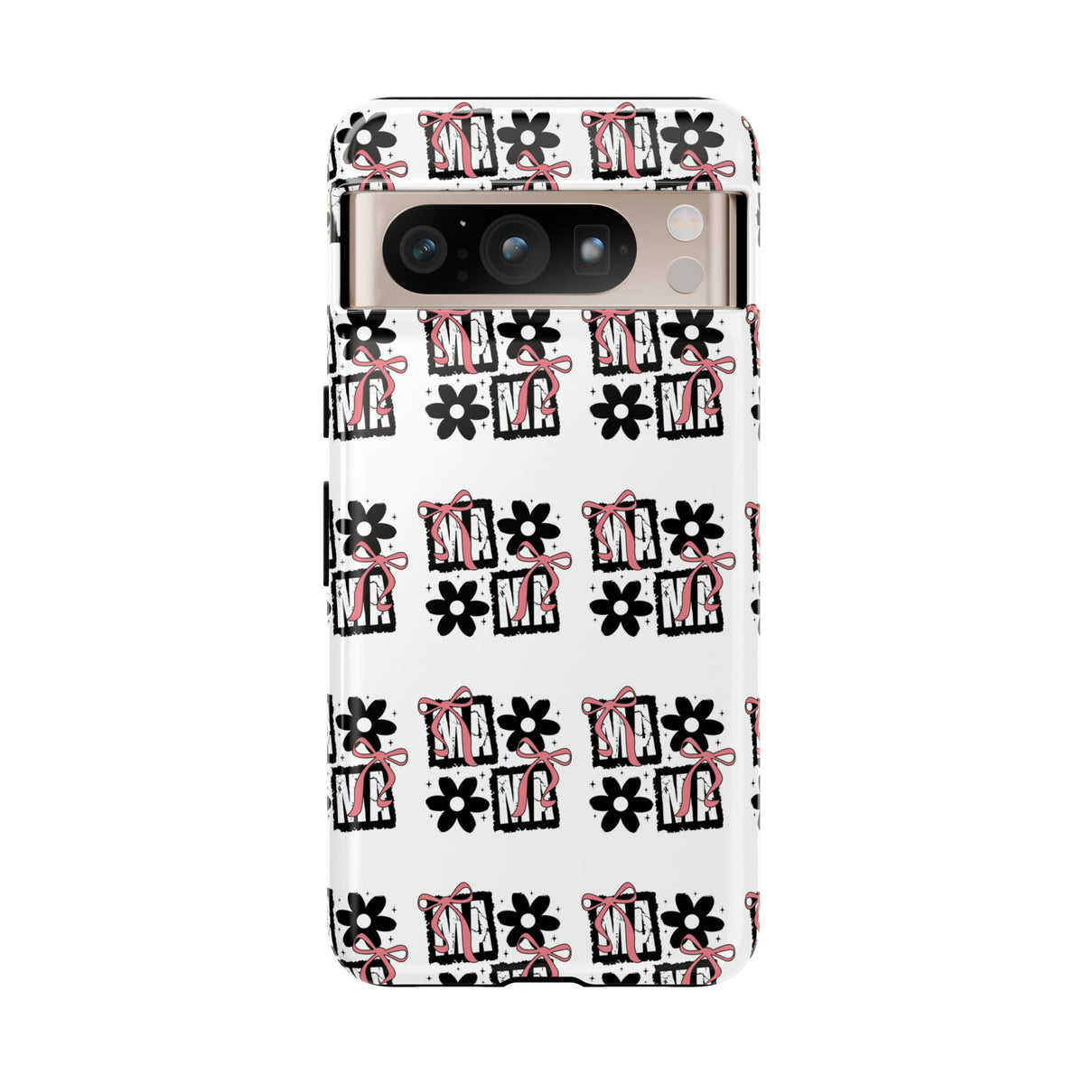 Patterned Tough Phone Case – Floral Gift Box Repeat Design