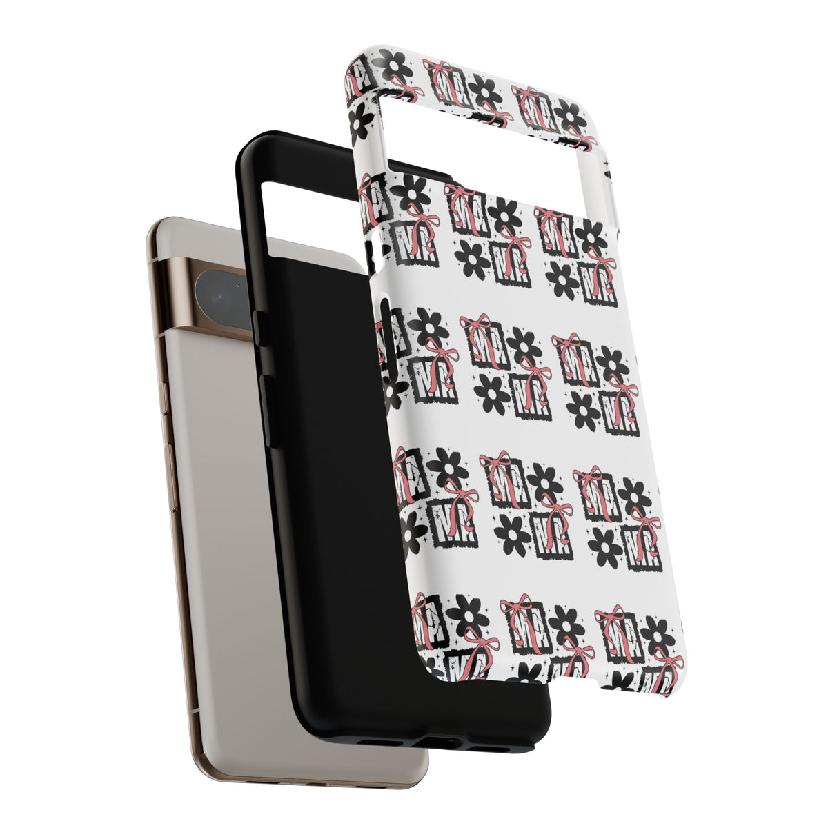 Patterned Tough Phone Case – Floral Gift Box Repeat Design