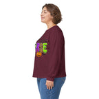 Nurse Halloween Long Sleeve Tee — Cute Spooky Skeleton, Pumpkin & Spiderweb Graphic