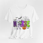 Halloween Nurse T-Shirt — Cute Skeleton, Pumpkin & Spiderweb Nurse Tee