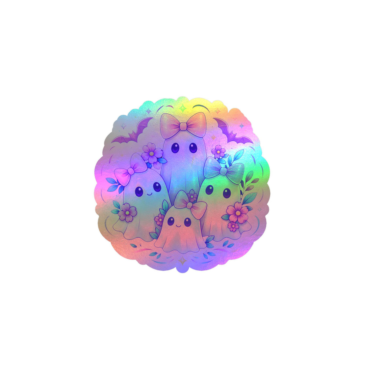 Cute Pastel Ghosts Kiss-Cut Vinyl Sticker