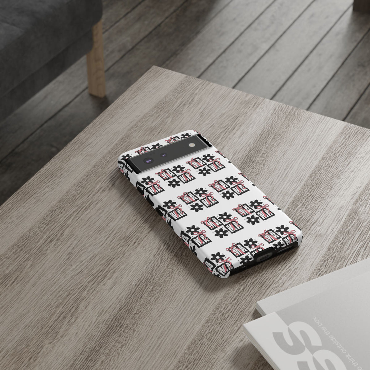 Patterned Tough Phone Case – Floral Gift Box Repeat Design