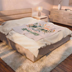 Faith Lights Every Step Velveteen Plush Blanket — Inspirational Cozy Throw
