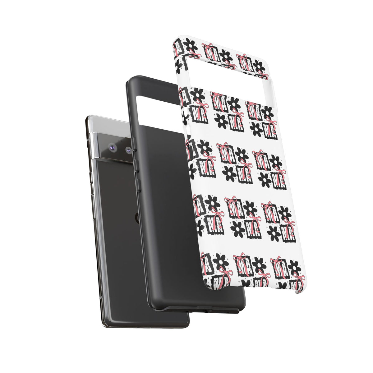 Patterned Tough Phone Case – Floral Gift Box Repeat Design