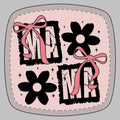 Compact Square Mirror — Pink Floral & Bow Pocket Mirror