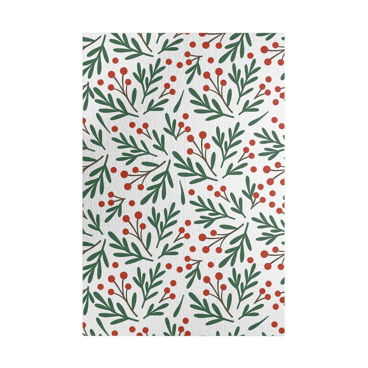 Holiday Berry Pattern Puzzle — Festive Botanical Jigsaw (110–1014 pcs)