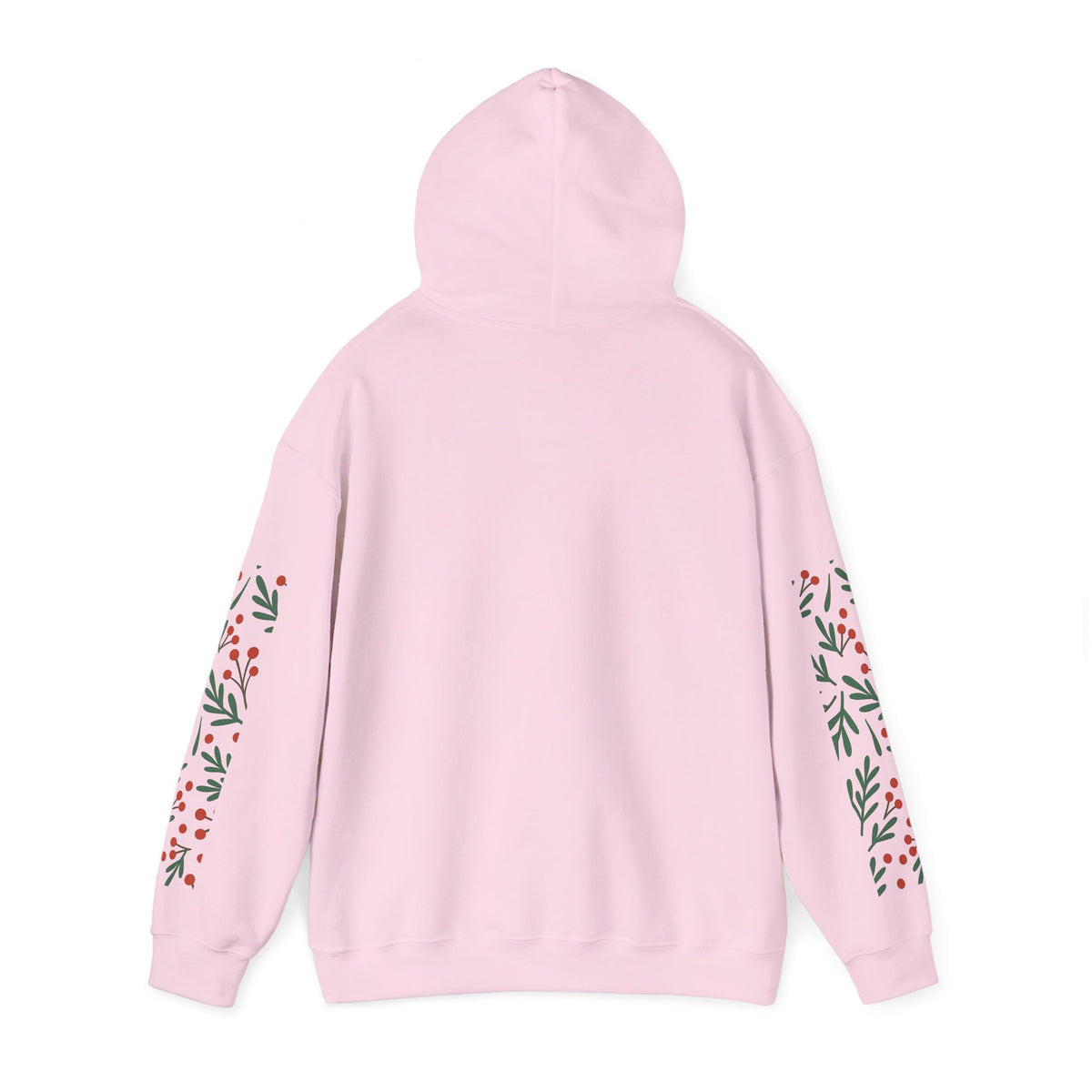 Christmas Tree Hoodie – "Joy to the World" Holiday Pullover with Festive Sleeve Berries