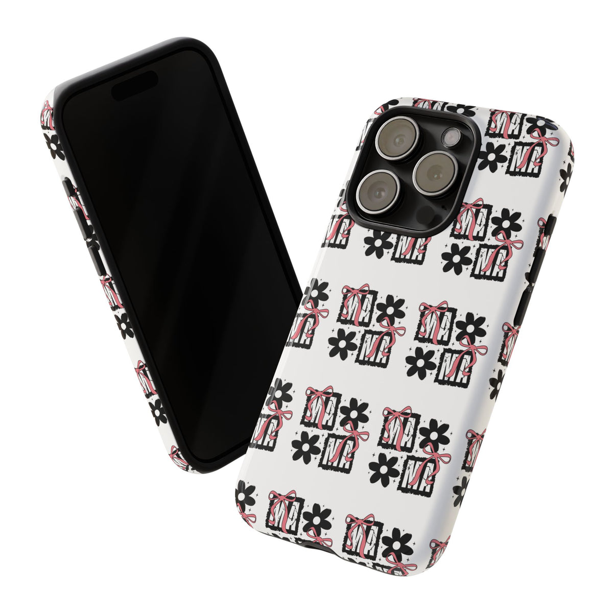 Patterned Tough Phone Case – Floral Gift Box Repeat Design