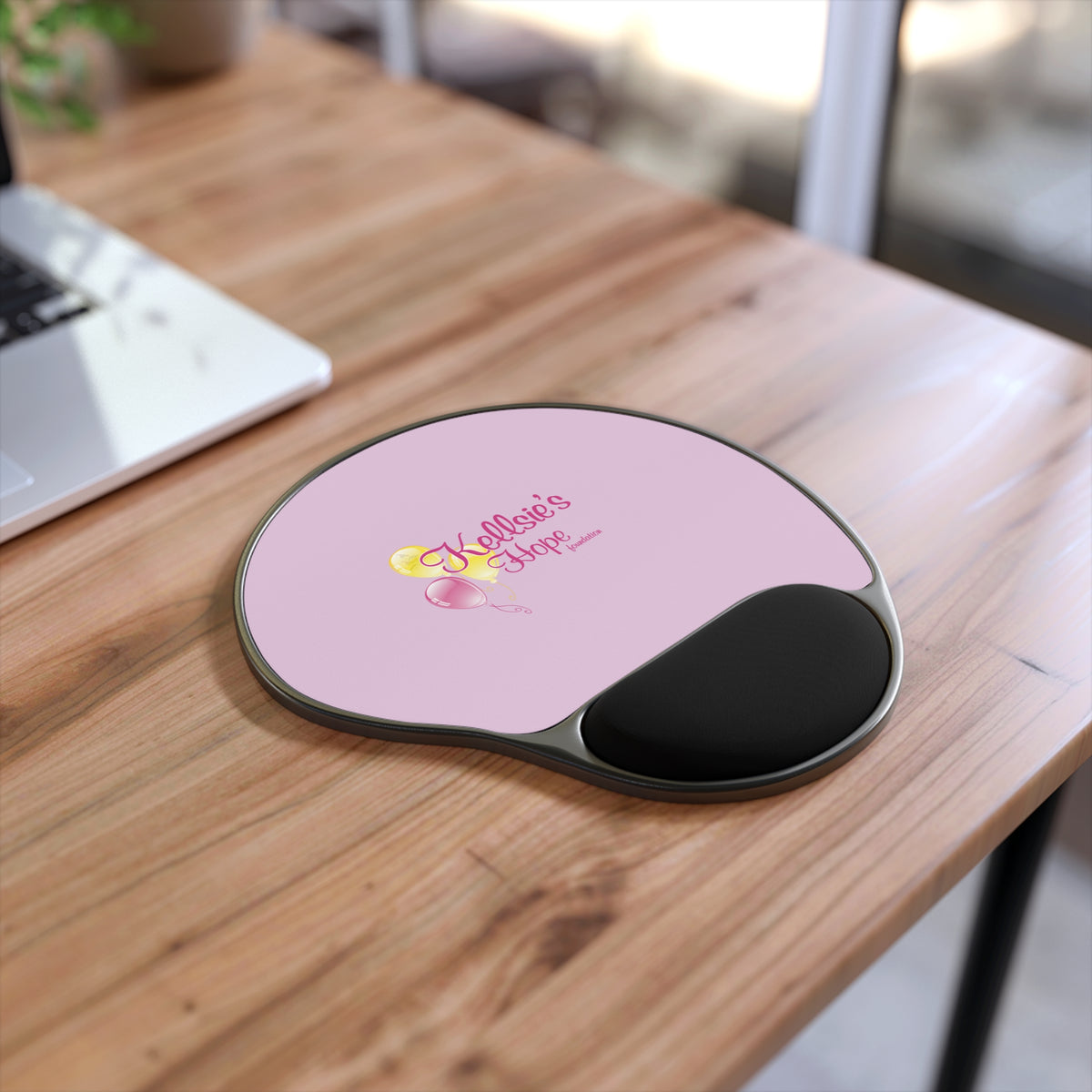 Kellie’s Hope Pink Balloon Mouse Pad with Wrist Rest