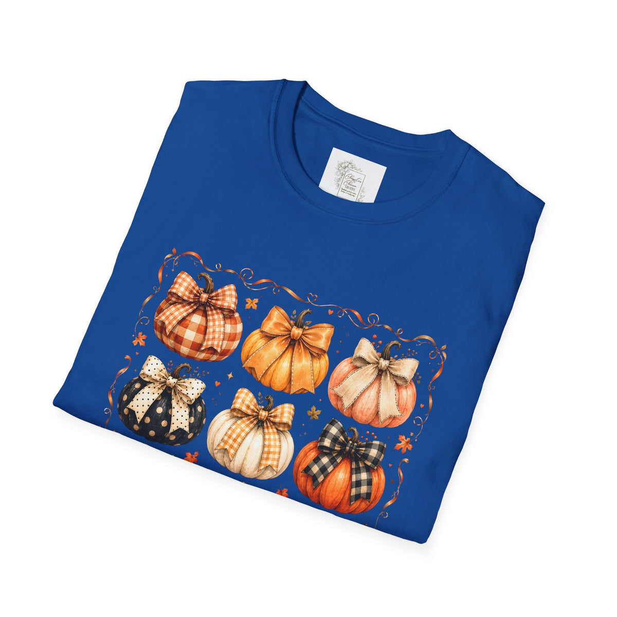 Fall Plaid Pumpkins T-Shirt — Autumn Harvest Graphic Tee