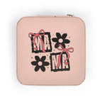 Compact Pink Jewelry Travel Case — Gift Box & Flower Design