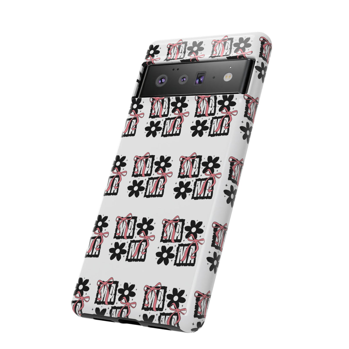 Patterned Tough Phone Case – Floral Gift Box Repeat Design
